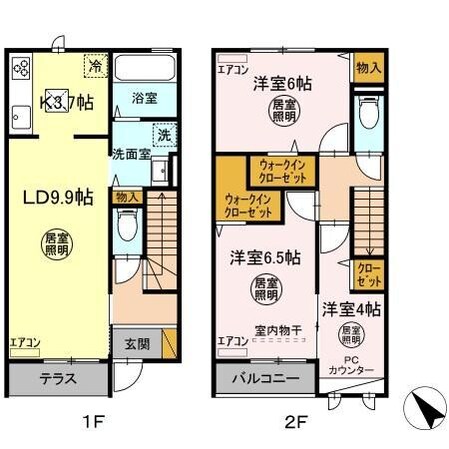 八幡宿駅 徒歩21分 1-2階の物件間取画像